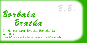 borbala bratka business card